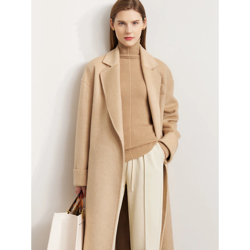 long wool blend coat, view 5 - MRSLM