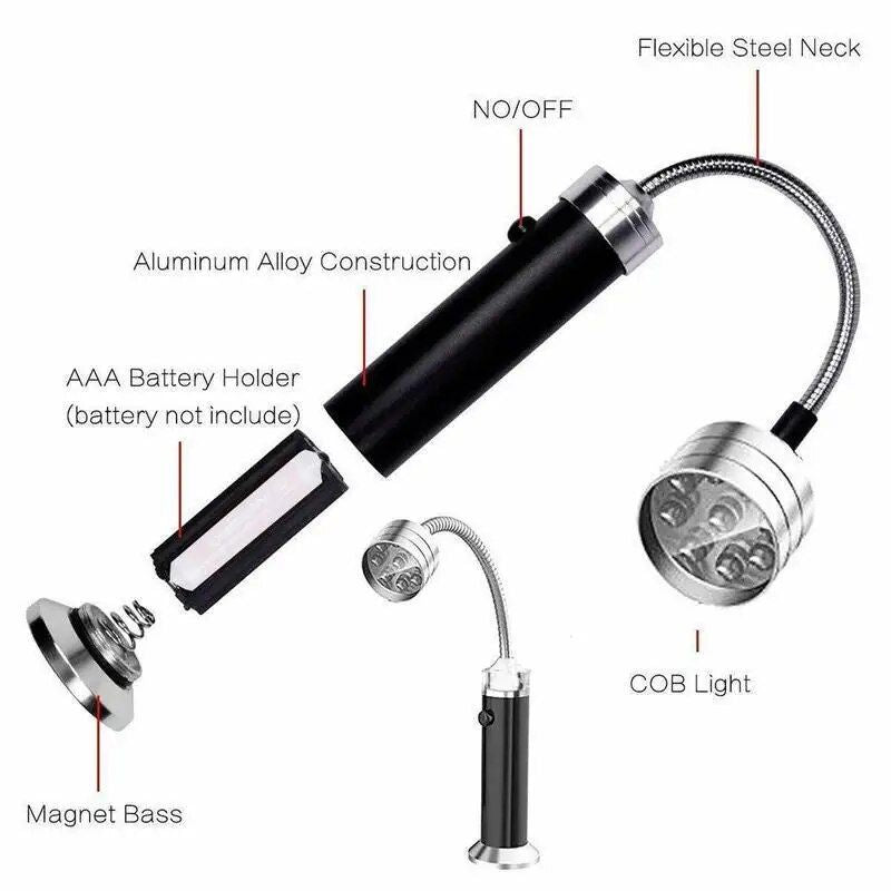 magnetic LED grill light, view 4 - MRSLM