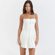 white A-line mini dress - MRSLM