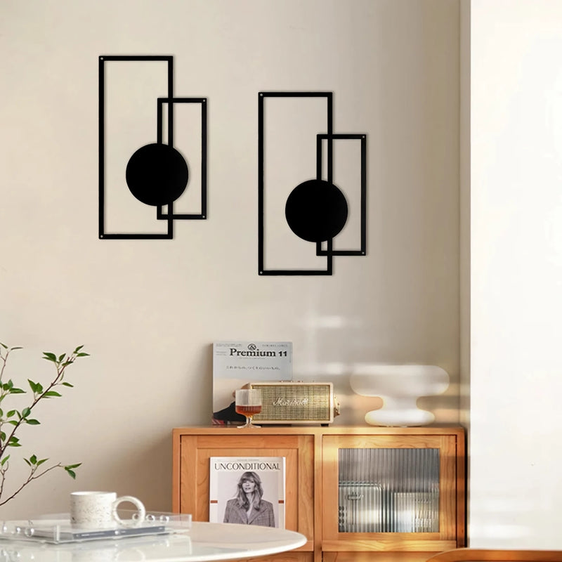 Nordic iron silhouette wall hanging set, view 4 - MRSLM