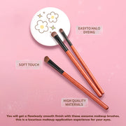 3-piece horse hair eyeshadow brush set, view 6 - MRSLM