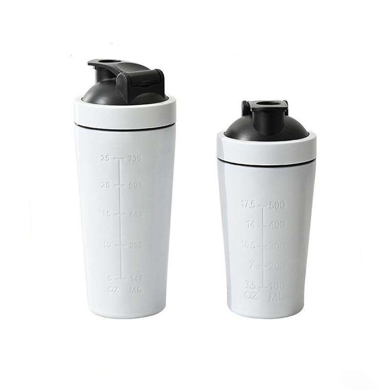 stainless steel protein shaker bottle, view 3 - MRSLM