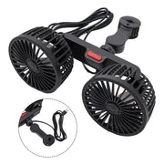 dual head car seat cooling fan, view 2 - MRSLM