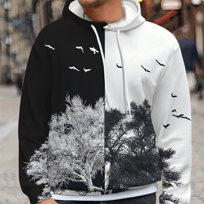 men's digital print pullover hoodie - MRSLM