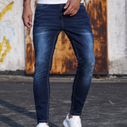 men's blue skinny denim pants - MRSLM