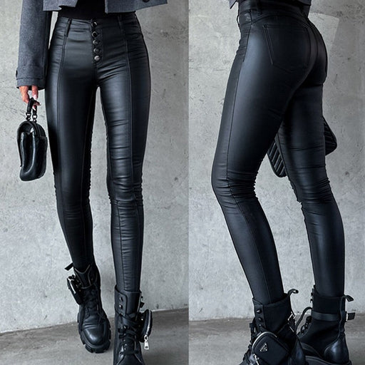 Black high waist tight pants - MRSLM