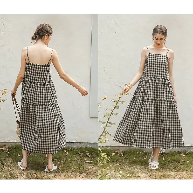 Vintage plaid summer dress, view 7 - MRSLM