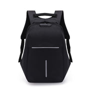 reflective men's backpack with lock, view 10 - MRSLM