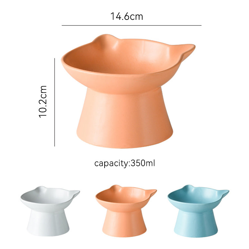 elevated ceramic cat bowl, view 10 - MRSLM