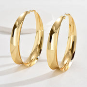 glossy geometric hoop earrings - MRSLM