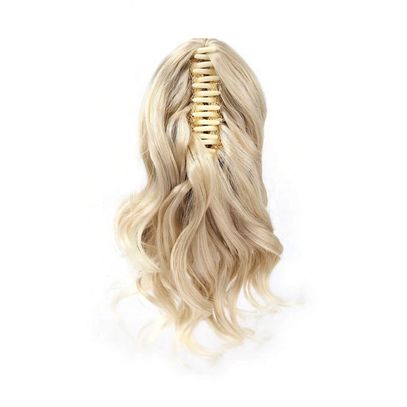 12-inch wavy claw clip ponytail extension, view 3 - MRSLM