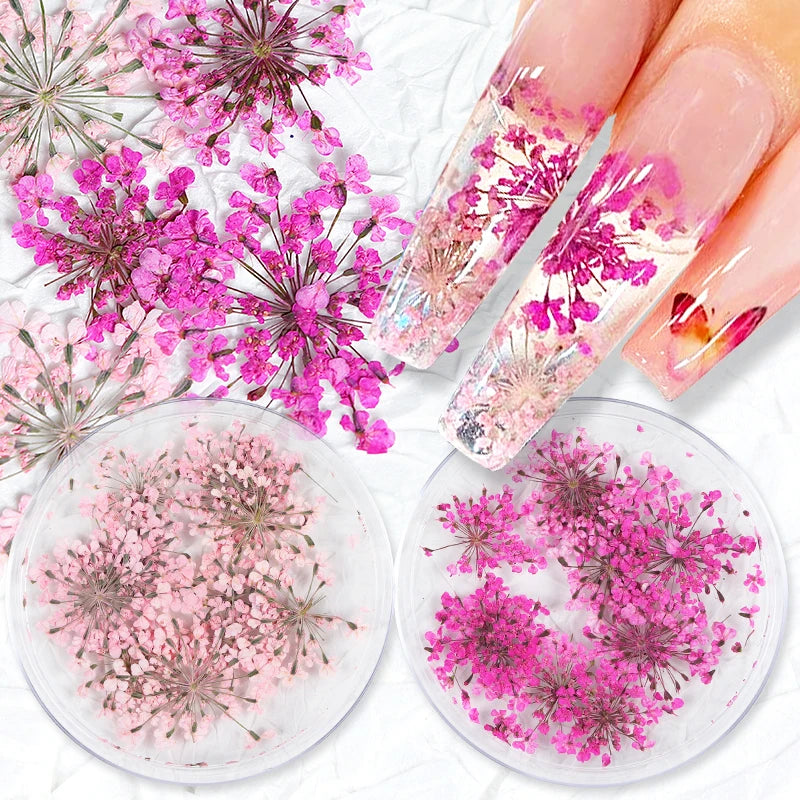 3d dried flower nail art decorations - MRSLM