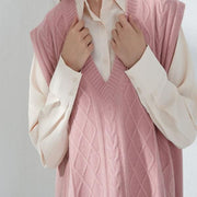 oversized knitted vest, view 7 - MRSLM