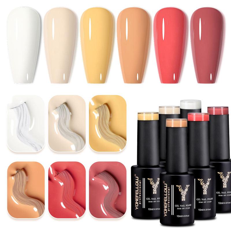 6-piece fall glitter gel nail polish kit - MRSLM