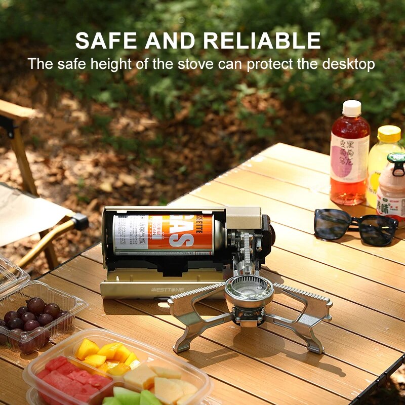 portable folding camping gas stove, view 3 - MRSLM