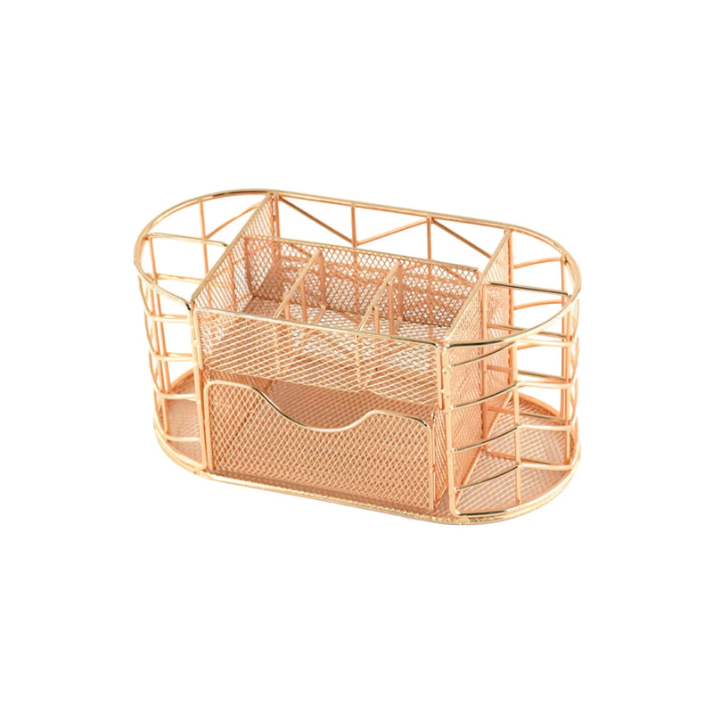 metal mesh desktop organizer, view 2 - MRSLM
