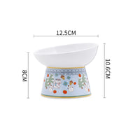 Hand-painted ceramic cat bowl, view 4 - MRSLM