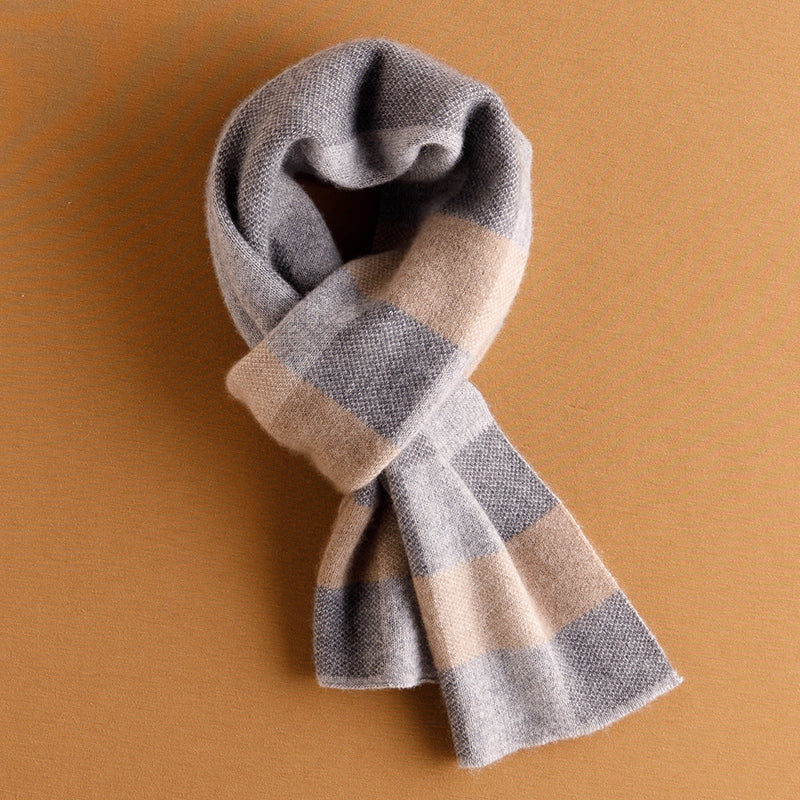 men's plaid cashmere scarf, view 9 - MRSLM
