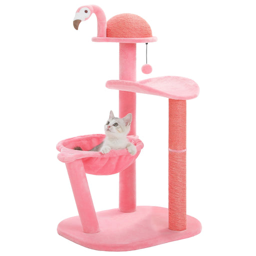 pink flamingo multi-level cat tree - MRSLM