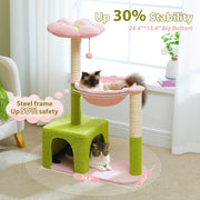 flower cat tree with large hammock, view 8 - MRSLM