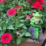 resin frog statue, view 6 - MRSLM