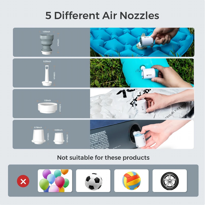 portable ultralight air pump, view 9 - MRSLM