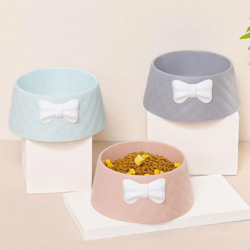 charming bowknot ceramic pet bowl, view 8 - MRSLM