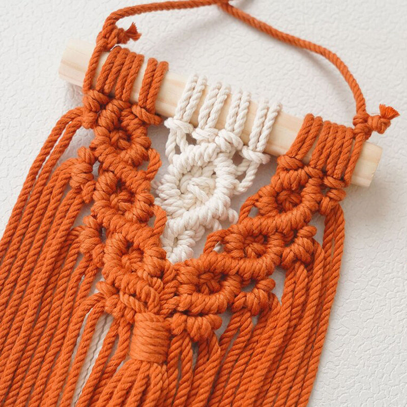 handmade macrame wall hanging, view 7 - MRSLM