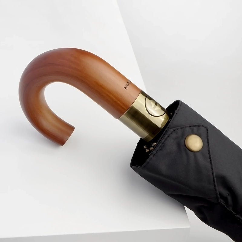 automatic wooden handle umbrella, view 6 - MRSLM