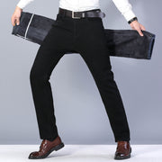 men's black fleece-lined jeans - MRSLM