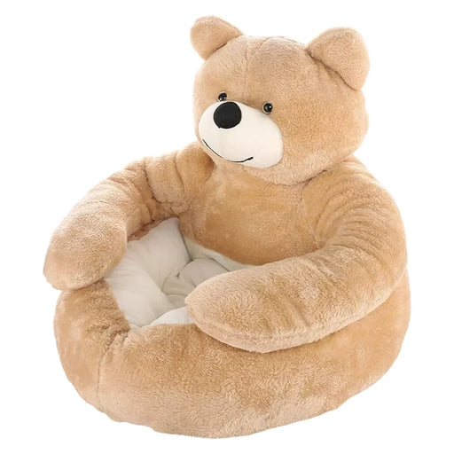 plush teddy bear pet bed, view 3 - MRSLM