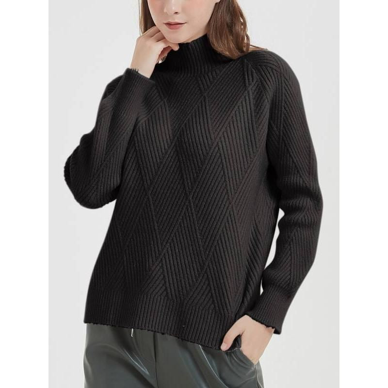 knitted turtleneck sweater, view 9 - MRSLM