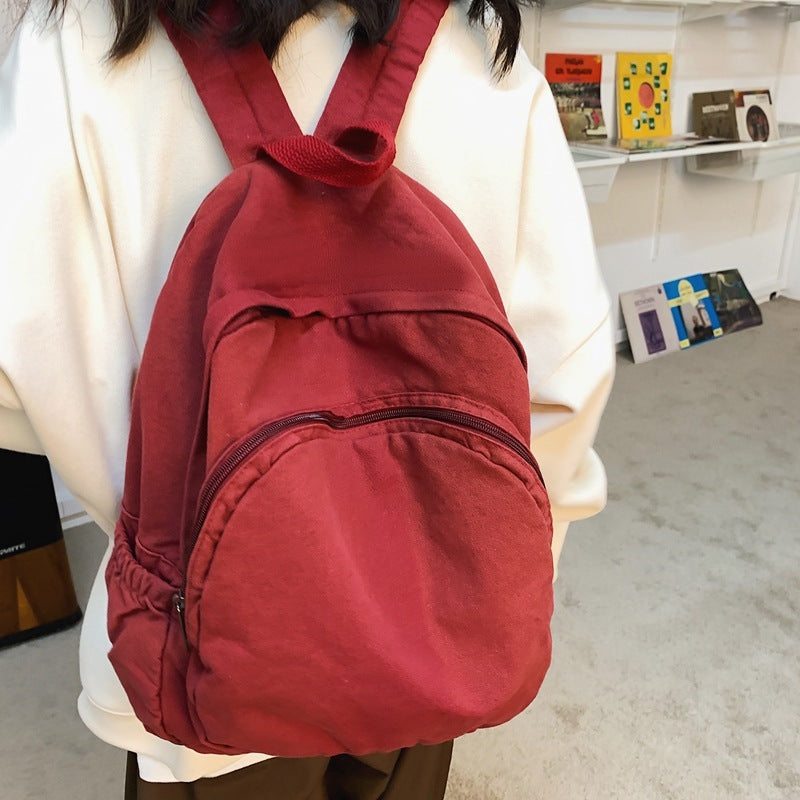 washed canvas backpack, view 9 - MRSLM