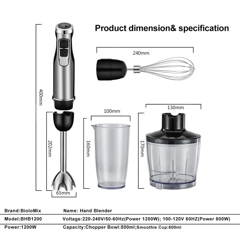 1200W immersion hand blender, view 10 - MRSLM