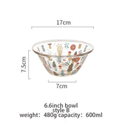 transparent glass salad fruit bowl, view 7 - MRSLM