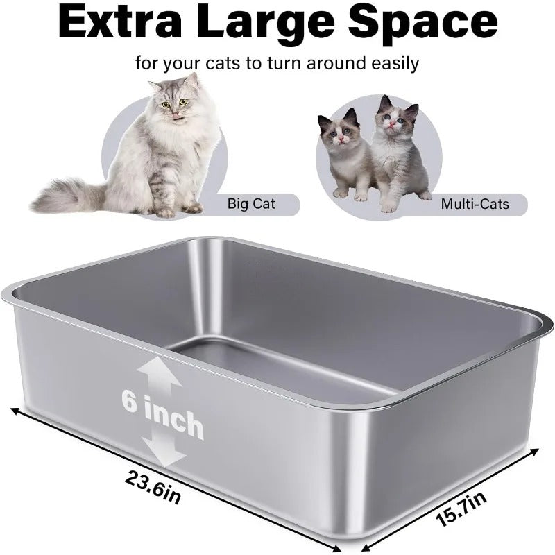 stainless steel cat litter box 3-pack, view 8 - MRSLM