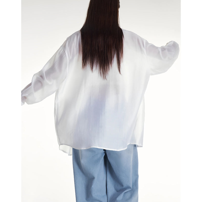 women's turn down collar office blouse, view 11 - MRSLM