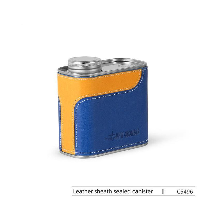 Airtight Metal Coffee &amp; Tea Canister with Portable Filter Paper Storage - Essential Camping Companion