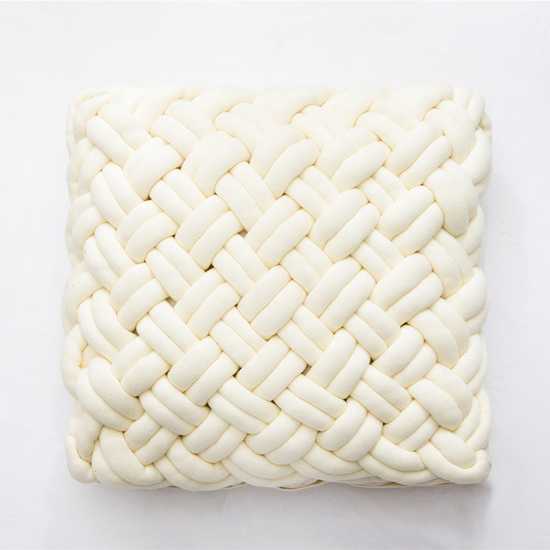 handmade cotton knot throw pillow, view 5 - MRSLM
