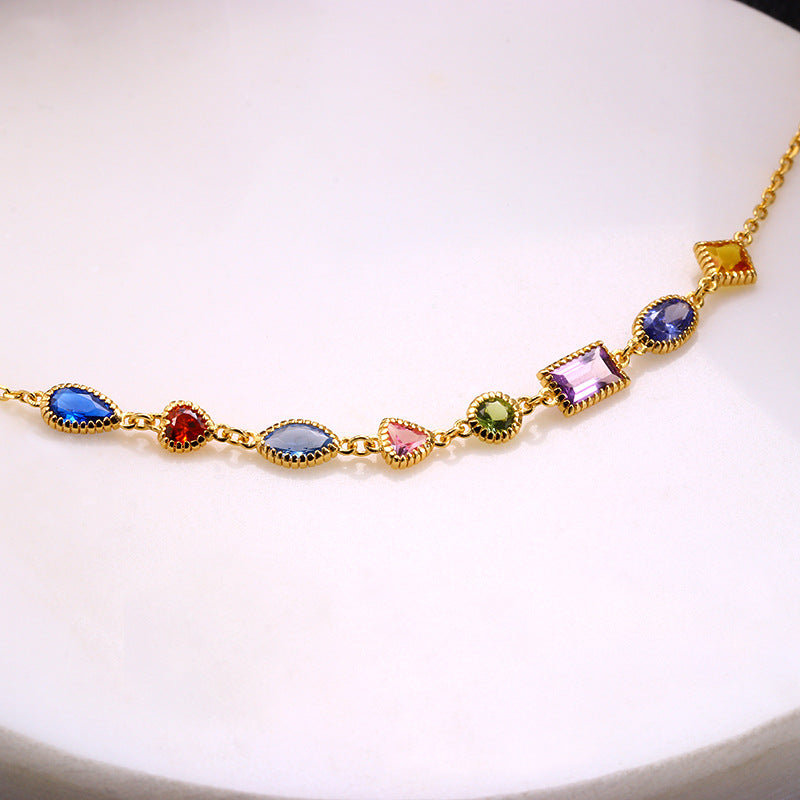 925 silver colored zircon bracelet, view 5 - MRSLM