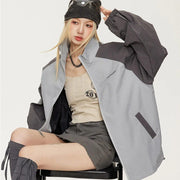 striped lantern sleeve bomber jacket - MRSLM