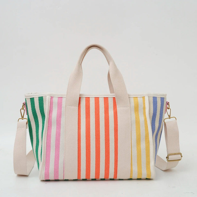 large capacity canvas tote bag, view 6 - MRSLM
