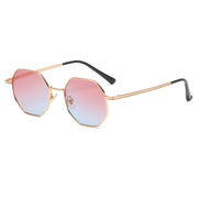 retro polygonal metal sunglasses, view 7 - MRSLM