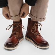 vintage leather military motorcycle boots - MRSLM