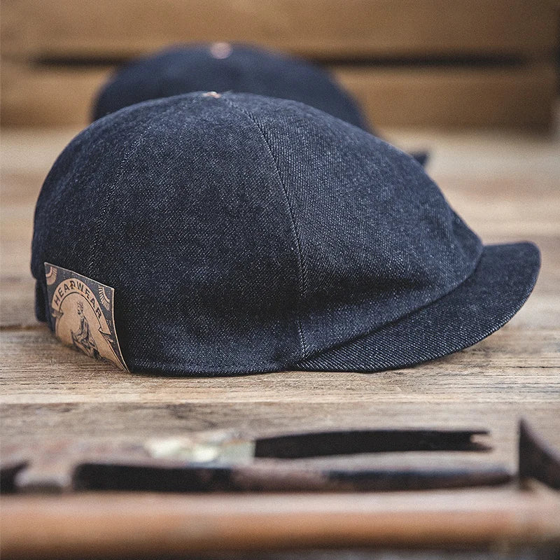 oversized denim newsboy cap - MRSLM
