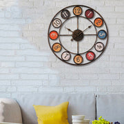 retro iron wall clock, view 2 - MRSLM