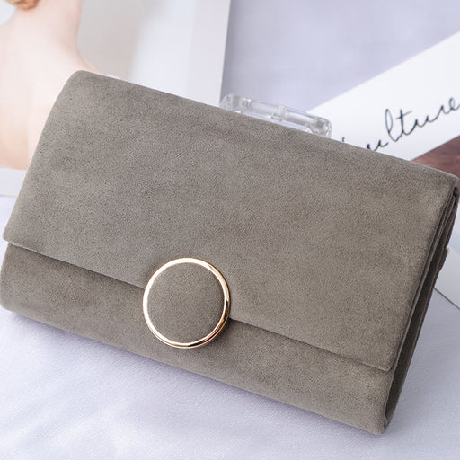 velvet chain clutch bag, view 8 - MRSLM