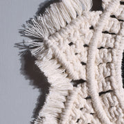 handmade macrame mirror wall hanging, view 6 - MRSLM