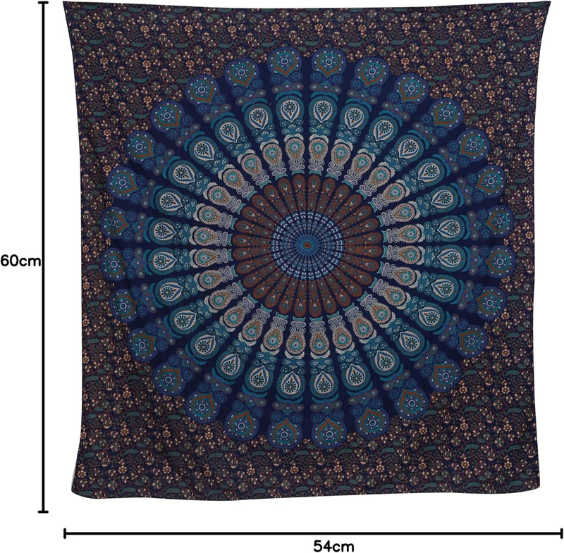 indian mandala tapestry, view 8 - MRSLM