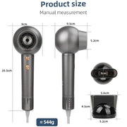 leafless hair dryer with led display, view 7 - MRSLM